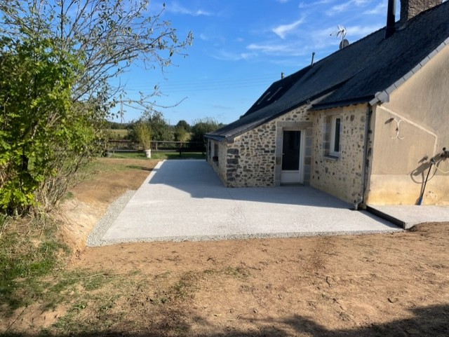 Terrasse extérieur en béton